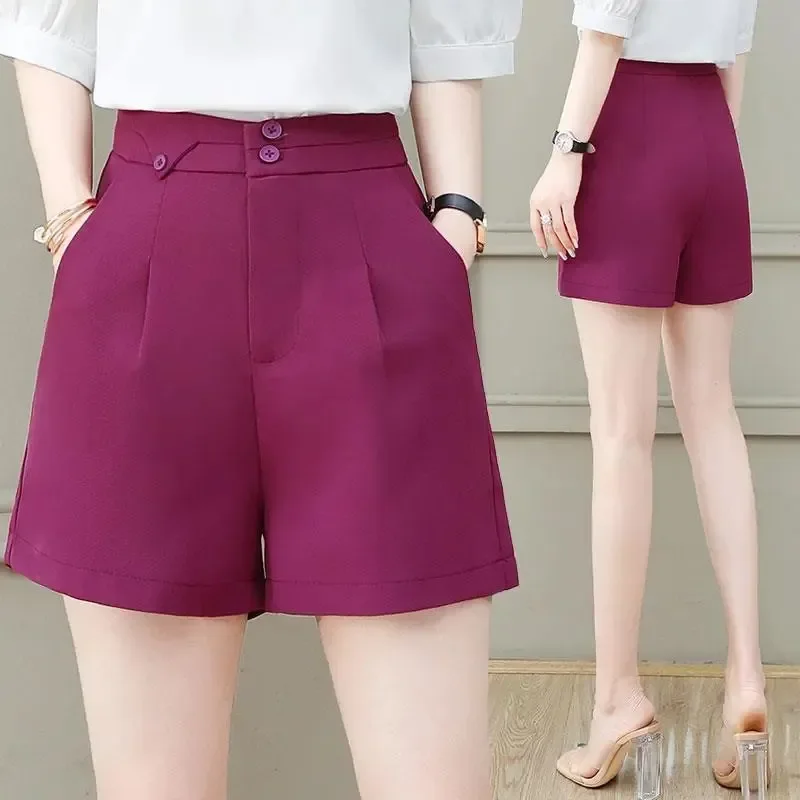 Dragon Fruit Color High-waist Casual Suit Shorts for Women Summer New Versatile Thin Style Outer Wear A-line Wide-leg Hot Pants
Dragon Fruit Color High-waist Casual Suit Shorts for Women Summer New Versatile Thin Style Outer Wear A-line Wide-leg Hot Pants