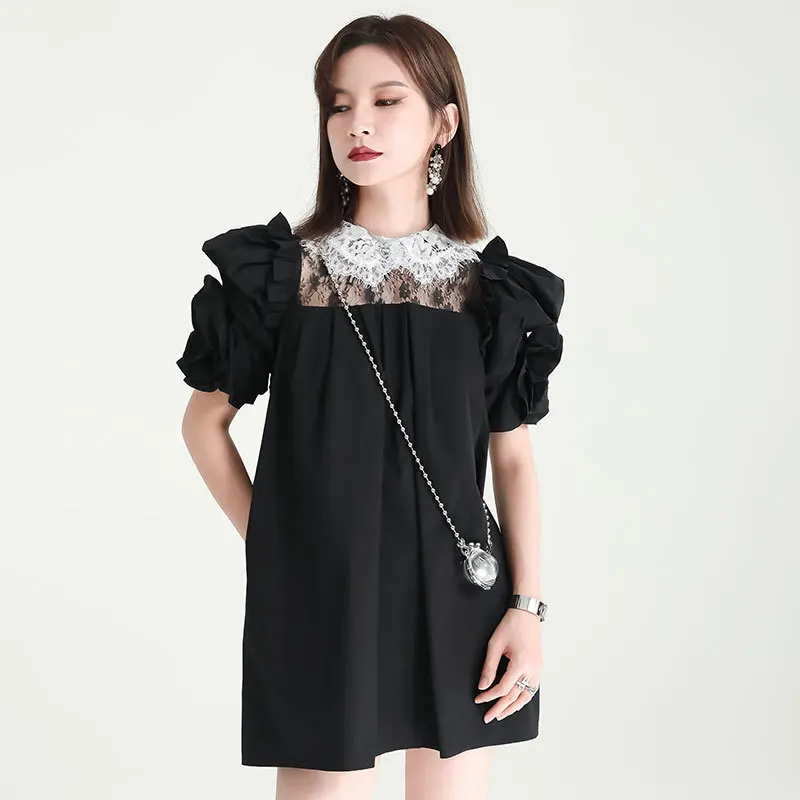 Zhongchuang Rizhen 2024 summer new tea break French princess dress black and white lace fairy dress texture senior sense
Zhongchuang Rizhen 2024 summer new tea break French princess dress black and white lace fairy dress texture senior sense