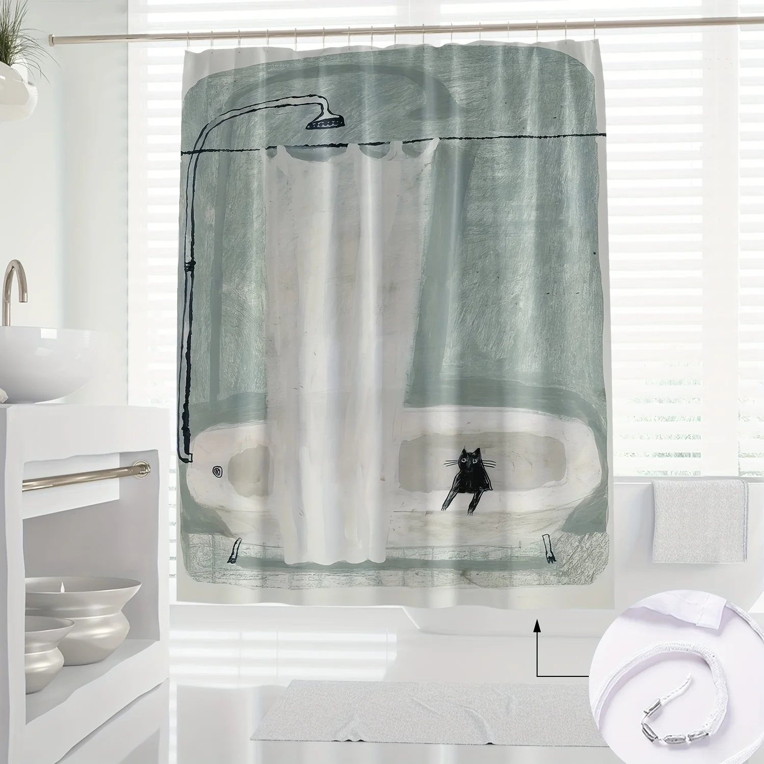 Creative Cartoon Shower Curtain, Funny Digital Print, Modern Fashion Humor, Bathroom Decor, Machine Washable, Polyester
Creative Cartoon Shower Curtain, Funny Digital Print, Modern Fashion Humor, Bathroom Decor, Machine Washable, Polyester