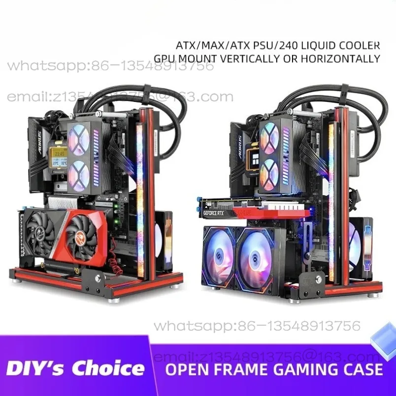 Building block chassis open aluminum frame ATX main board handle water-cooled MATX computer ITX desktop case
Building block chassis open aluminum frame ATX main board handle water-cooled MATX computer ITX desktop case