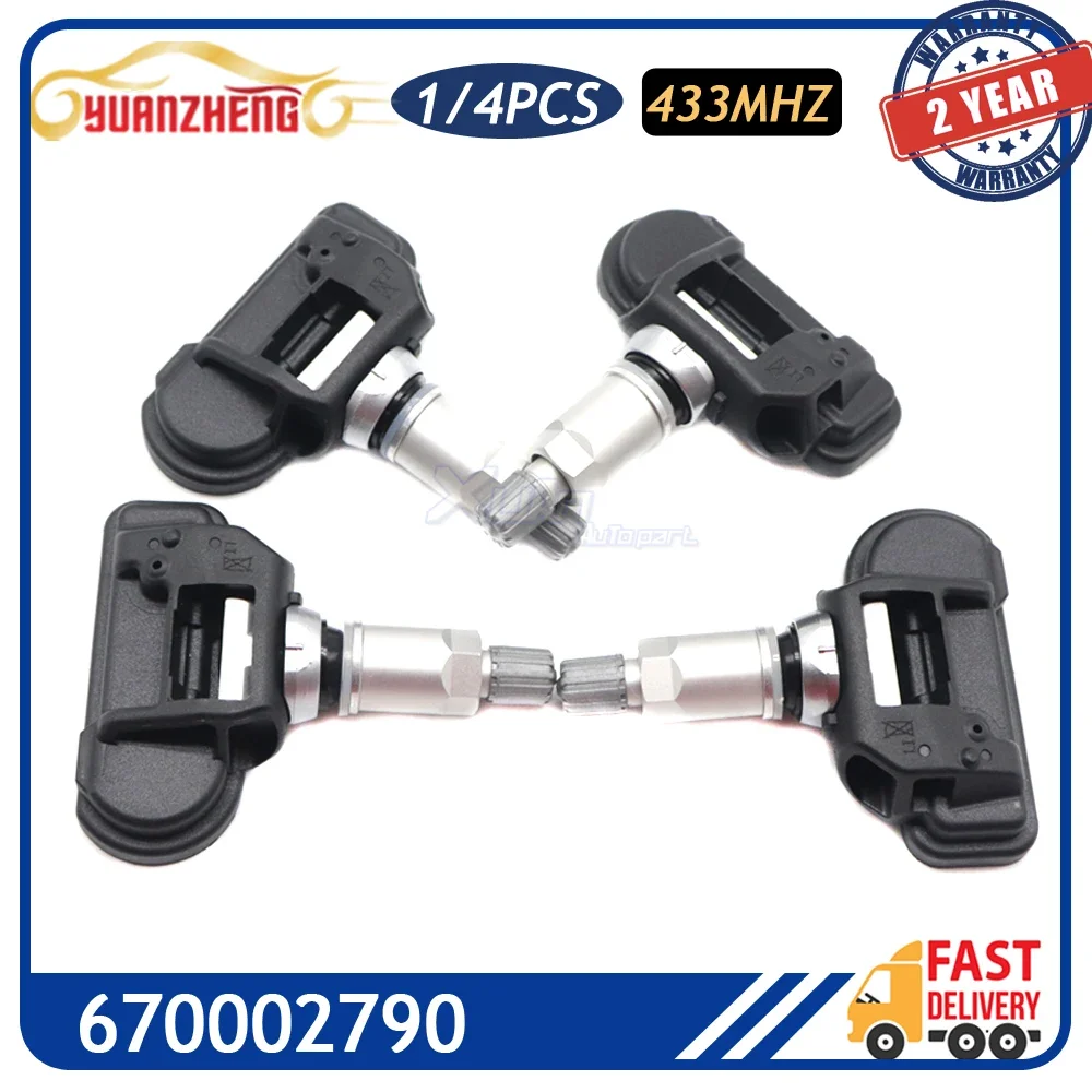 670002790 TPMS Tire Air Pressure Sensor For Chrysler 300 Dodge Challenger Charger Maserati Ghibli Levante Ram ProMaster 433MHz
670002790 TPMS Tire Air Pressure Sensor For Chrysler 300 Dodge Challenger Charger Maserati Ghibli Levante Ram ProMaster 433MHz