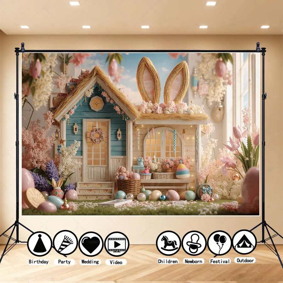 MOON.QG Happy Easter Fairy Tale Cottage Photography Background Lavender Basket Photo Backdrop For Kid Family Portrait Decoration
MOON.QG Happy Easter Fairy Tale Cottage Photography Background Lavender Basket Photo Backdrop For Kid Family Portrait Decoration