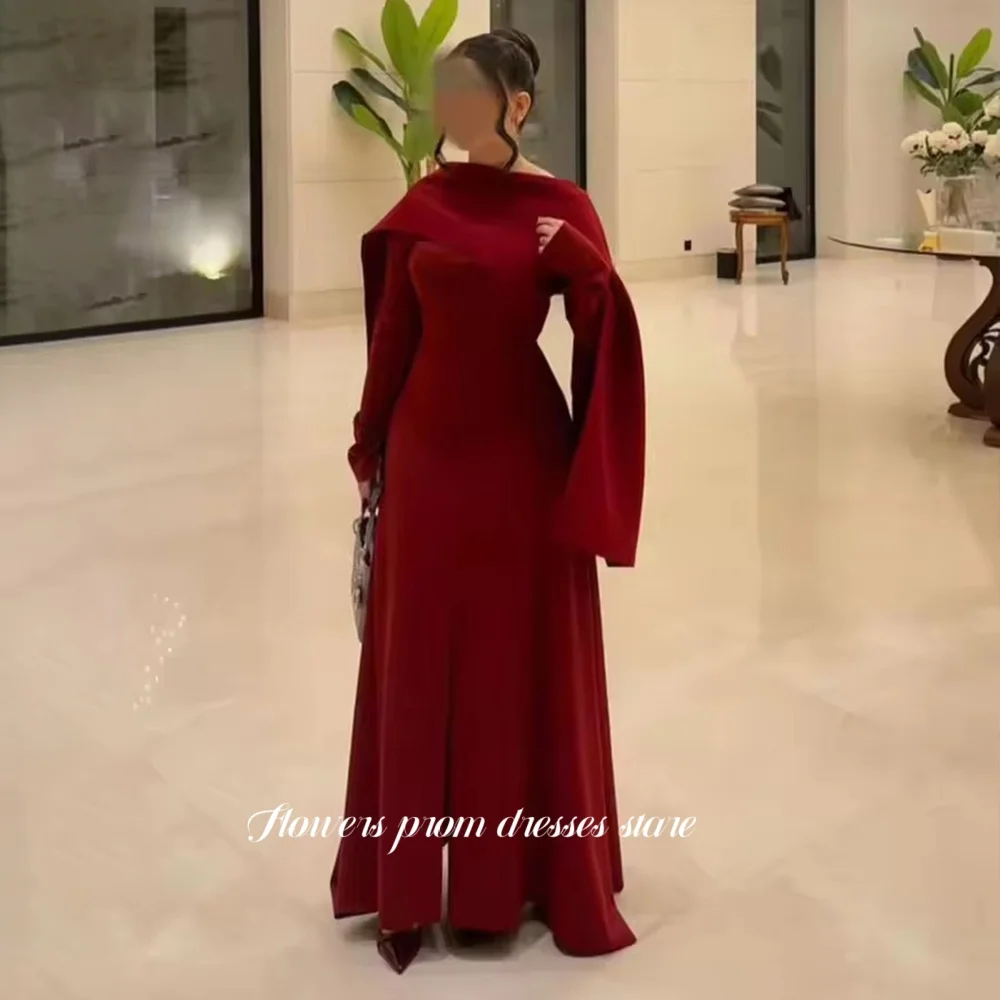 Flowers A Line Party Dress Crepe with Scarf Evening Dress Long Flare Sleeves Formal Celebrity Dress vestidos de novia Customized
Flowers A Line Party Dress Crepe with Scarf Evening Dress Long Flare Sleeves Formal Celebrity Dress vestidos de novia Customized