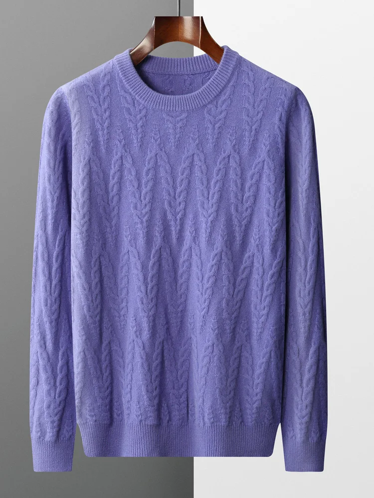 Autumn Winter Men Jacquard Wool Sweater 100% Merino Wool Knitwear O-neck Pullover Twist Flower Thick Cashmere Casual Clothes Top
Autumn Winter Men Jacquard Wool Sweater 100% Merino Wool Knitwear O-neck Pullover Twist Flower Thick Cashmere Casual Clothes Top