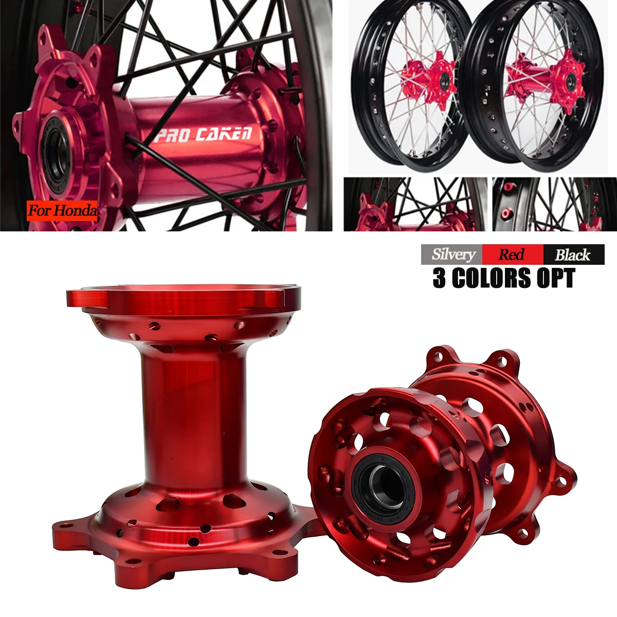 For Honda CR125 CR250 CRF250R CRF450R CRF450X CRF250X Motocross Motorcycle Accessories CNC 36 Holes Front Rear Wheel Hub Billet
For Honda CR125 CR250 CRF250R CRF450R CRF450X CRF250X Motocross Motorcycle Accessories CNC 36 Holes Front Rear Wheel Hub Billet