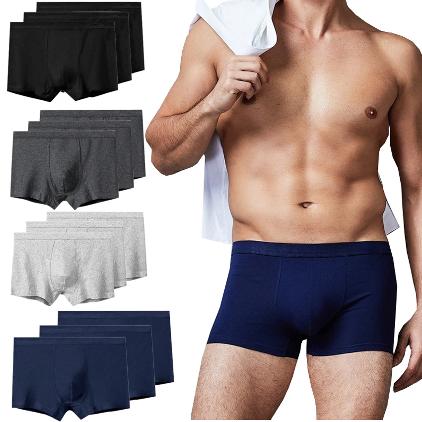 3pcs Men's Boxer Shorts Flat angle Underwear Men's Panties Breathable Male Underpant Cotton Men Underwares 40-105kg
3pcs Men's Boxer Shorts Flat angle Underwear Men's Panties Breathable Male Underpant Cotton Men Underwares 40-105kg