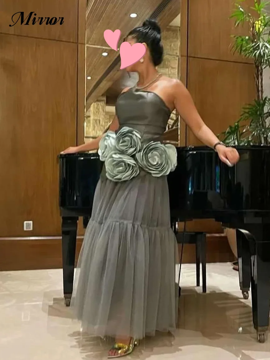 Mirror Dress Elegant Vintage Ruffle Flowers Strapless A-Line Customized Formal Occasion Prom Dress Evening Party Gowns
Mirror Dress Elegant Vintage Ruffle Flowers Strapless A-Line Customized Formal Occasion Prom Dress Evening Party Gowns