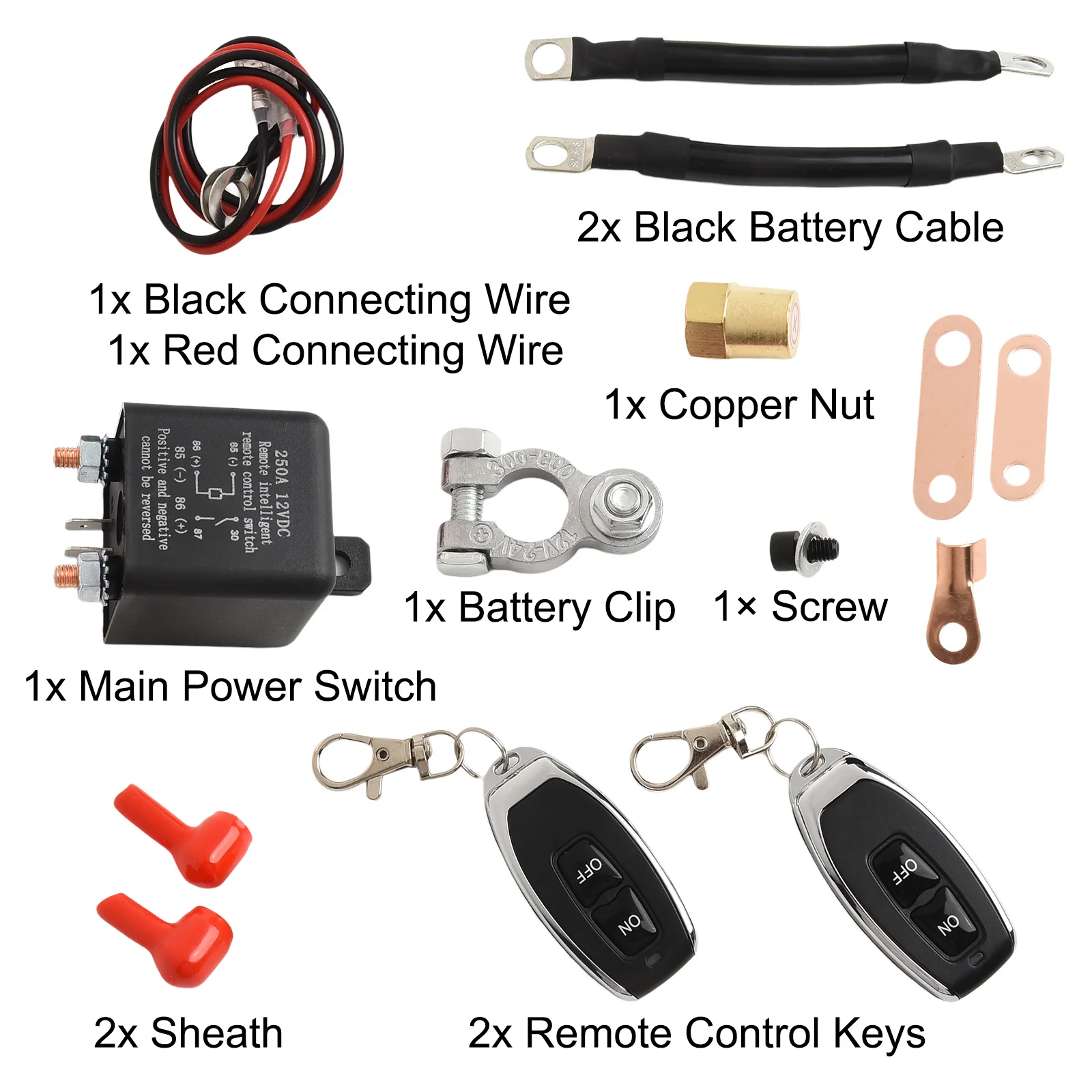 /12V /250A /Remote Battery Disconnect Switch 433MHz Wireless Power Off Isolator With IP65 Waterproof Purple Copper Terminal For
/12V /250A /Remote Battery Disconnect Switch 433MHz Wireless Power Off Isolator With IP65 Waterproof Purple Copper Terminal For