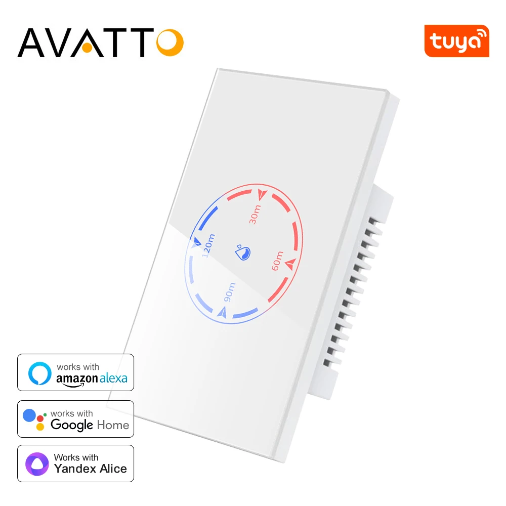 Умный переключатель котла AVATTO Tuya, Wi-Fi 20A/4400 Вт, сенсорный переключатель водонагревателя, поддержка настройки времени, для Alexa Google Home
Умный переключатель котла AVATTO Tuya, Wi-Fi 20A/4400 Вт, сенсорный переключатель водонагревателя, поддержка настройки времени, для Alexa Google Home