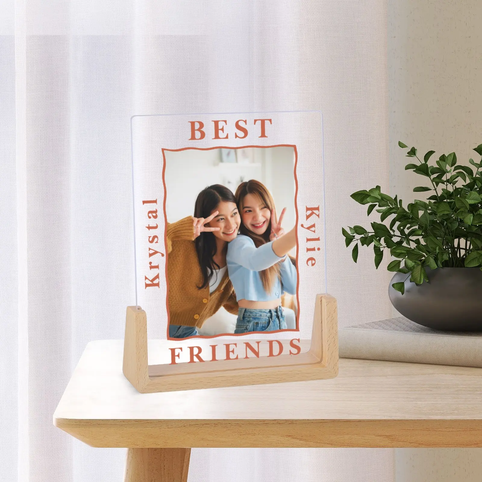 Customized Retro Wavy Photo Frame Personalized Wooden Desktop Picture Frames Acrylic Plaque Decoration Memorial Gifts for Friend
Customized Retro Wavy Photo Frame Personalized Wooden Desktop Picture Frames Acrylic Plaque Decoration Memorial Gifts for Friend