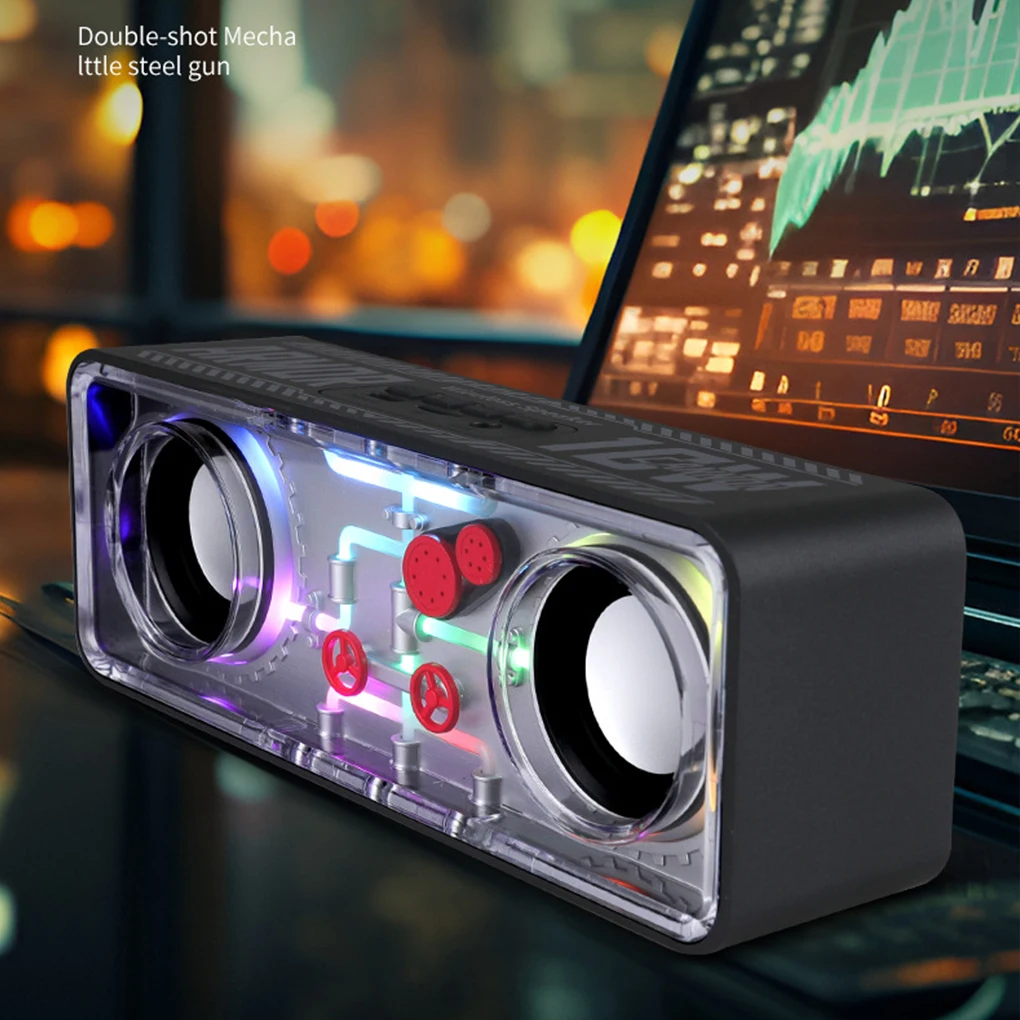 1PC LED TWS Bass Vibro-sound PUNK Style Dual Speakers Transparent Mechanical Wireless Bluetooth Speakers
1PC LED TWS Bass Vibro-sound PUNK Style Dual Speakers Transparent Mechanical Wireless Bluetooth Speakers