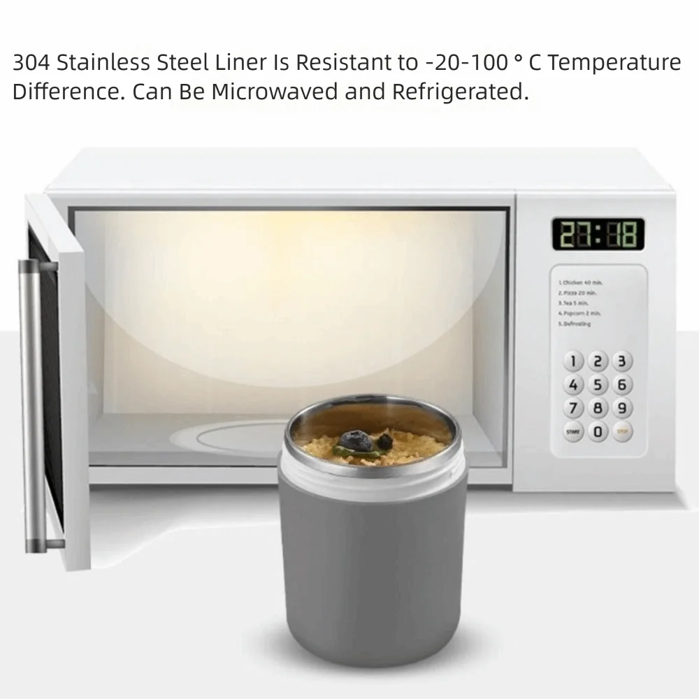 500ML Breakfast Cup Stainless Steel Heat Preservation Thermal Lunch Box with Spoon Leak-proof Insulated Soup Cup Soybean Milk
500ML Breakfast Cup Stainless Steel Heat Preservation Thermal Lunch Box with Spoon Leak-proof Insulated Soup Cup Soybean Milk