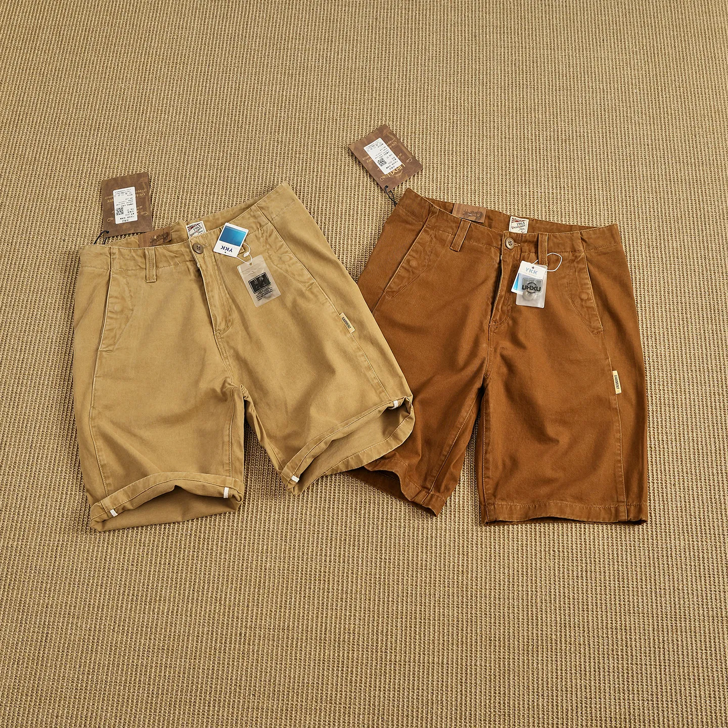 Summer American style cargo shorts for men, retro washed and distressed, loose straight cotton twill woven casual trousers
Summer American style cargo shorts for men, retro washed and distressed, loose straight cotton twill woven casual trousers