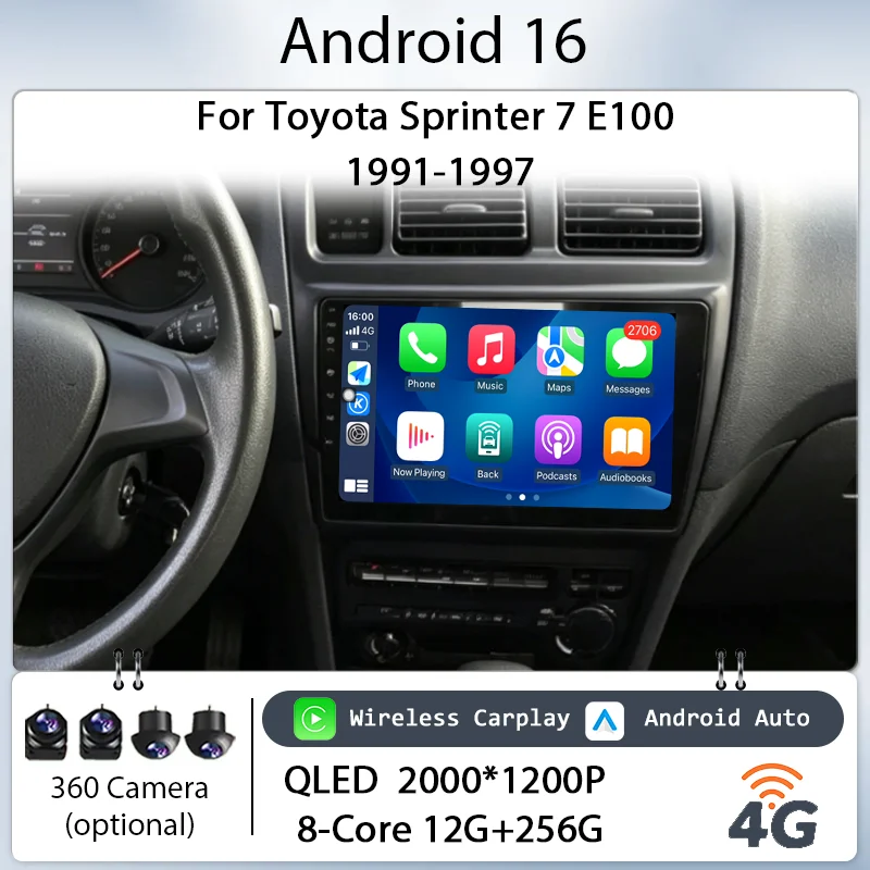 9" Android 16 Wireless CarPlay GPS Navi BT WiFi DSP for Toyota Sprinter 7 E100 1991-1997 Car Stereo IPS HD Touch Screen Head Kit
9" Android 16 Wireless CarPlay GPS Navi BT WiFi DSP for Toyota Sprinter 7 E100 1991-1997 Car Stereo IPS HD Touch Screen Head Kit