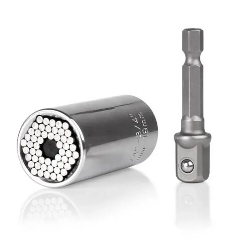 Universal Socket Wrench Torque Head Set Ratchet Super Sleeve Gadget Power Drill Adapter Magic Grip Spanner Key Multi Tool 7-19mm
Universal Socket Wrench Torque Head Set Ratchet Super Sleeve Gadget Power Drill Adapter Magic Grip Spanner Key Multi Tool 7-19mm