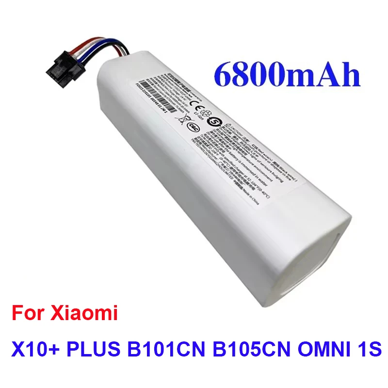Сменный аккумулятор 14,4 В, 6800 мАч для подметального робота Xiaomi X10+ PLUS B101CN B105CN OMNI 1S
Сменный аккумулятор 14,4 В, 6800 мАч для подметального робота Xiaomi X10+ PLUS B101CN B105CN OMNI 1S