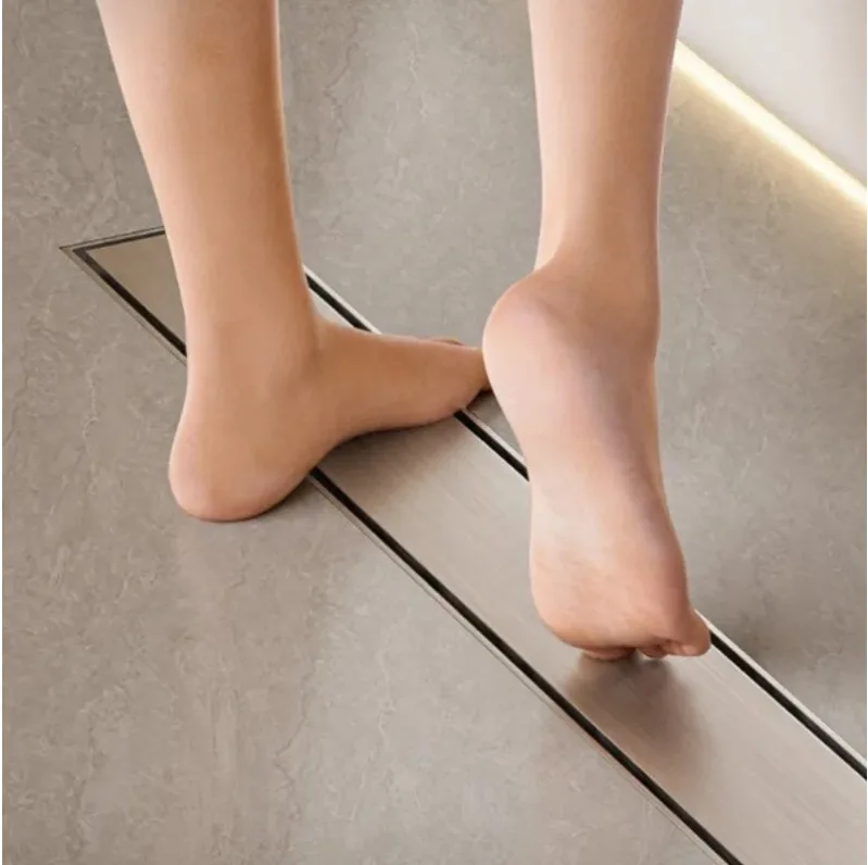 304 Stainless Steel Heavy-Duty Long Strip Hidden Floor Drain - Bathroom Recessed, Sloped Fast Drain, Odor/Clog Proof
304 Stainless Steel Heavy-Duty Long Strip Hidden Floor Drain - Bathroom Recessed, Sloped Fast Drain, Odor/Clog Proof