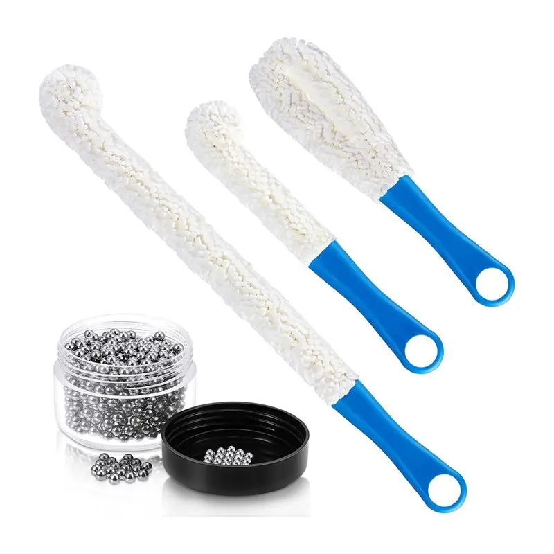 ABKS-Flexible Bottle Scourer And 3 Pieces Decanter Cleaning Brush 400 Pieces Reusable Decanter Cleaning Beads
ABKS-Flexible Bottle Scourer And 3 Pieces Decanter Cleaning Brush 400 Pieces Reusable Decanter Cleaning Beads
