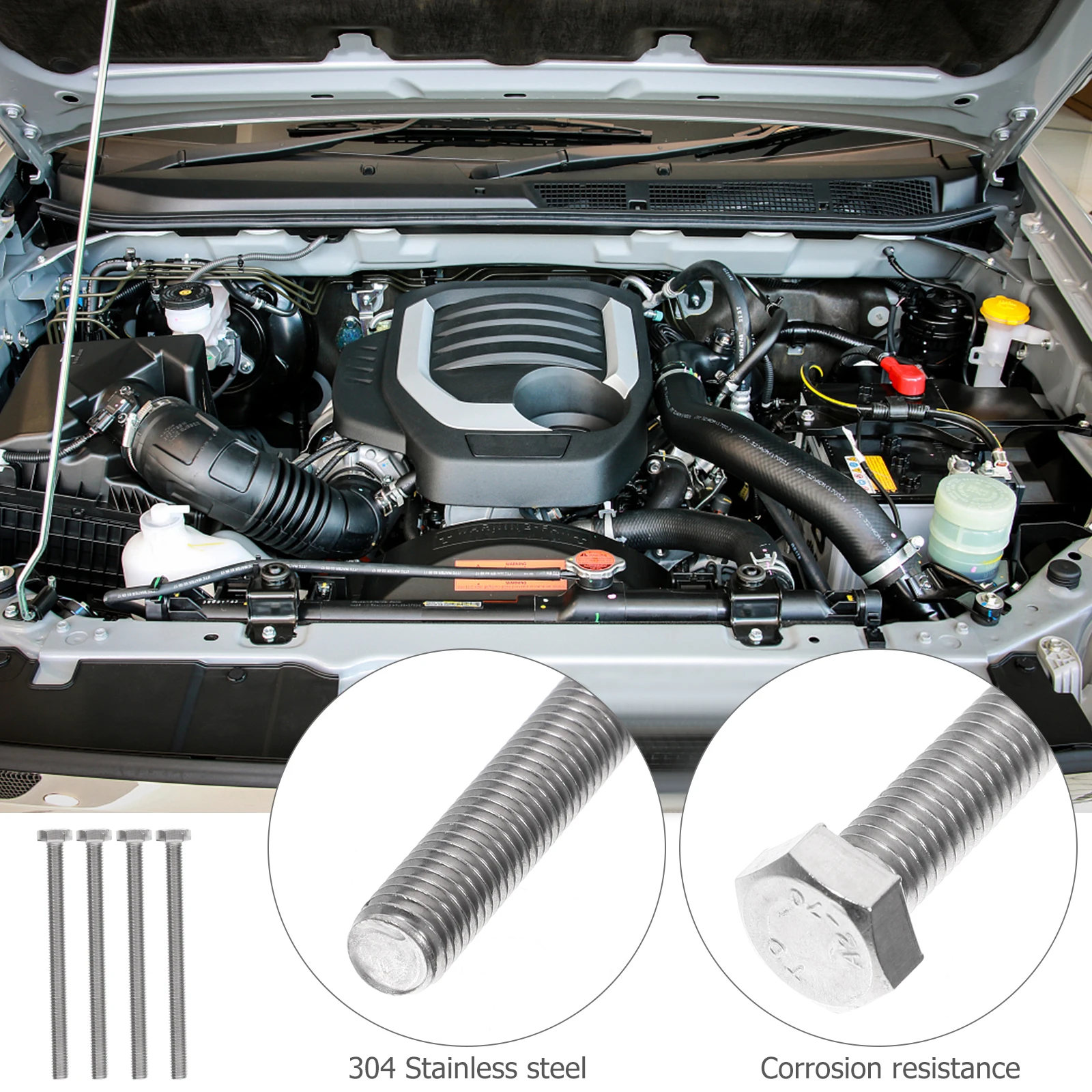 5pcs Stainless Steel Hex Bolts Fully Threaded Metric Flat Head Automotive Furniture Construction Threaded Fasteners Bolt Kits
5pcs Stainless Steel Hex Bolts Fully Threaded Metric Flat Head Automotive Furniture Construction Threaded Fasteners Bolt Kits