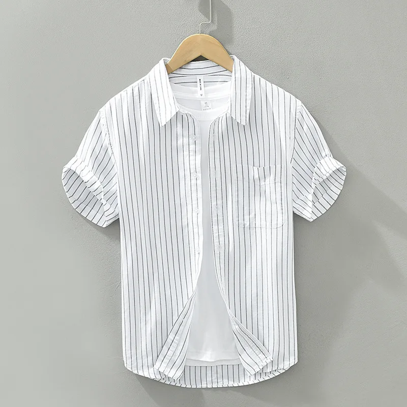 GIOIOMen's Short Sleeve Shirt,2025Spring Summer New Loose Striped High-Quality Casual Cotton Shirt,Fashionable Versatile Top
GIOIOMen's Short Sleeve Shirt,2025Spring Summer New Loose Striped High-Quality Casual Cotton Shirt,Fashionable Versatile Top
