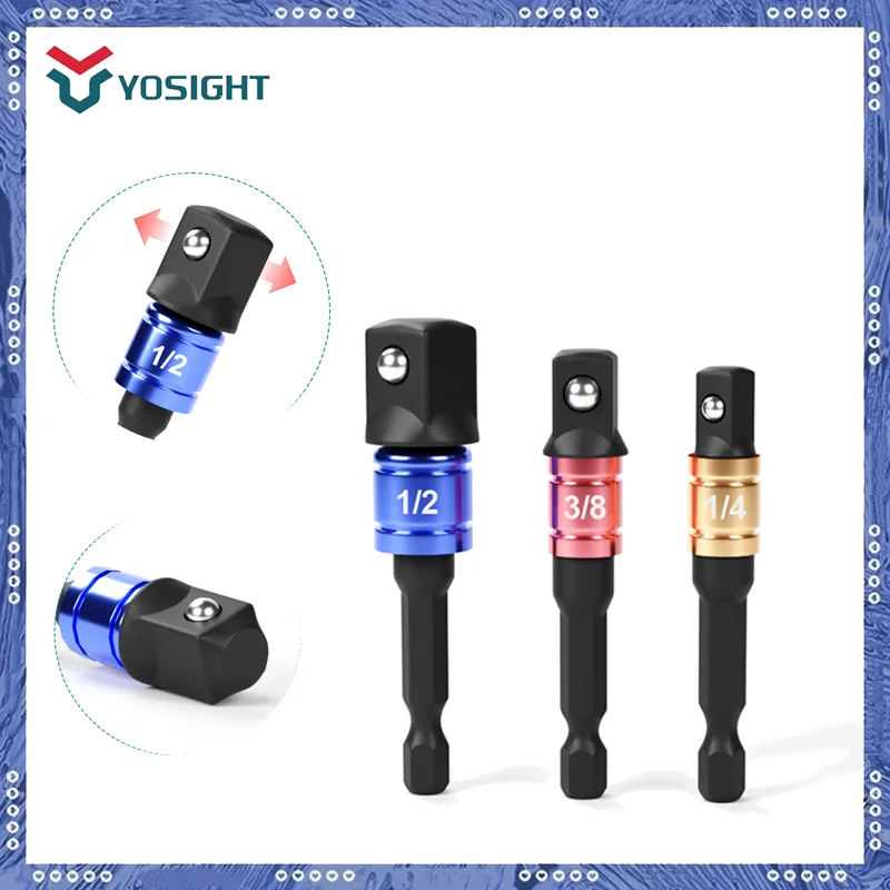 3pcs Set Electric Drill Extender Impact Grade Power Hand Tools, Driver Sockets Adapter Extension Set, 1/4" 3/8" 1/2" Hex Shank D
3pcs Set Electric Drill Extender Impact Grade Power Hand Tools, Driver Sockets Adapter Extension Set, 1/4" 3/8" 1/2" Hex Shank D