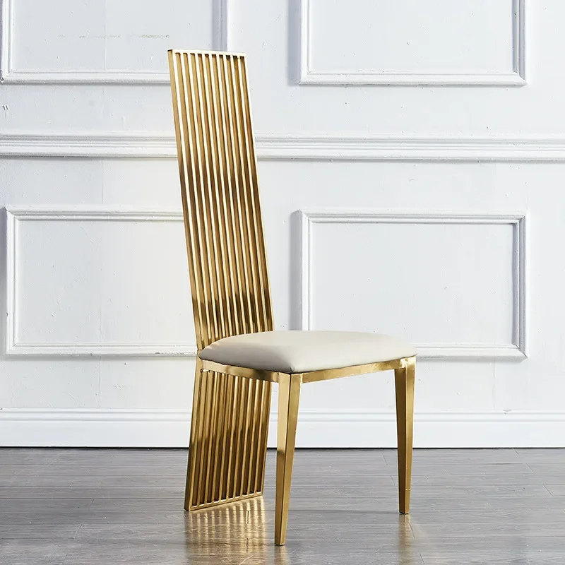 Light luxury stainless steel dining chairs, hotel metal fashion chairs, golden modern simple home chairs
Light luxury stainless steel dining chairs, hotel metal fashion chairs, golden modern simple home chairs
