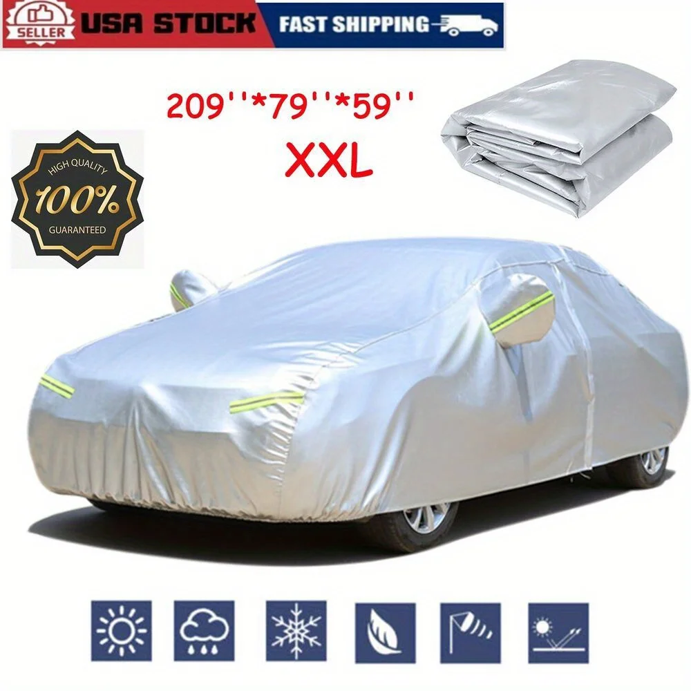5.3*2*1.5M/209*79*59In Full Car Cover Waterproof Dust UV Protection Sun Snow Resistant for Honda Accord/For Ford Mustang/For
5.3*2*1.5M/209*79*59In Full Car Cover Waterproof Dust UV Protection Sun Snow Resistant for Honda Accord/For Ford Mustang/For