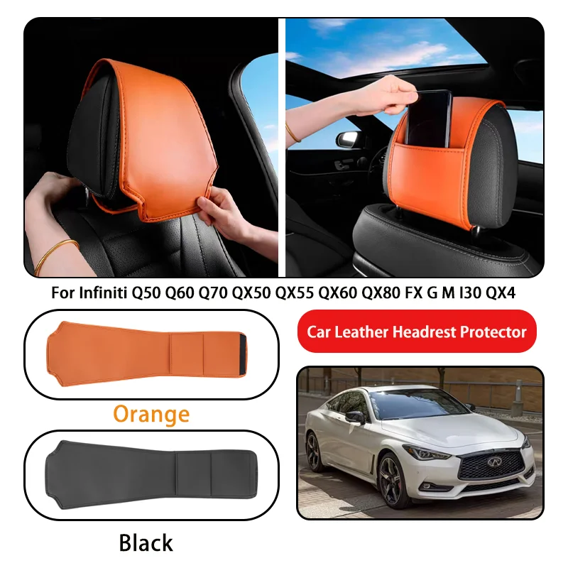 Leather Car Headrest Cover Anti-dirty and Wear-resistant For Infiniti Q50 Q60 Q70 QX50 QX55 QX60 QX80 FX G M I30 QX4
Leather Car Headrest Cover Anti-dirty and Wear-resistant For Infiniti Q50 Q60 Q70 QX50 QX55 QX60 QX80 FX G M I30 QX4