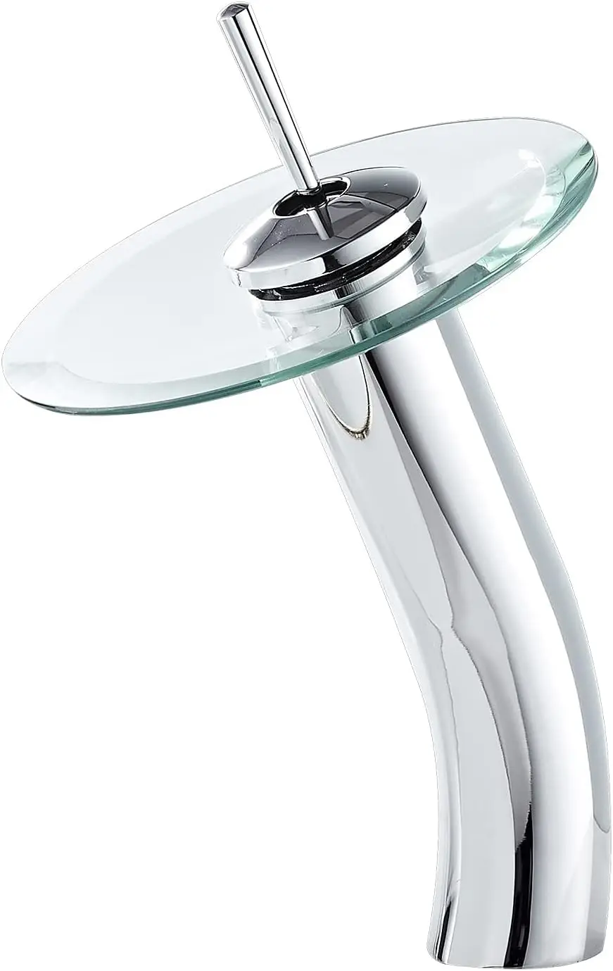 Waterfall Glass Vessel Faucet Chrome Single Hole Bathroom Sink Mixer Tap Tall Deck Mount with Supply Hoses
Waterfall Glass Vessel Faucet Chrome Single Hole Bathroom Sink Mixer Tap Tall Deck Mount with Supply Hoses