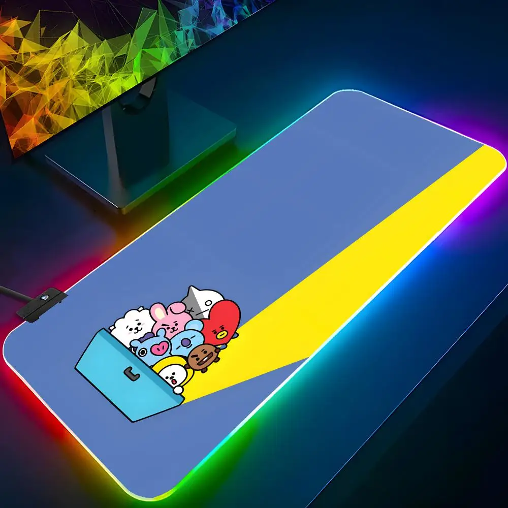 Popular Kpop B-BT-21 Mouse Pad RGB Backlit Mouse Pad Laptop Mouse Pad Laptop Gamer Computer Desk Gaming Accessories
Popular Kpop B-BT-21 Mouse Pad RGB Backlit Mouse Pad Laptop Mouse Pad Laptop Gamer Computer Desk Gaming Accessories