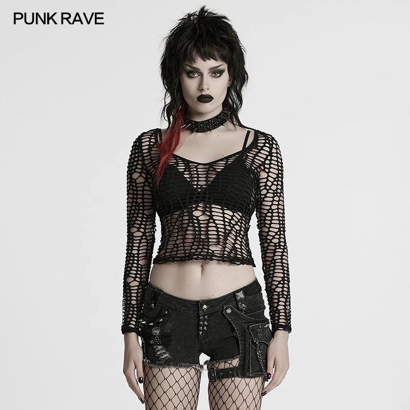 PUNK RAVE женская сексуальная сетчатая футболка в стиле панк с нерегулярным глубоким V-образным вырезом, простые универсальные черные топы в стиле Харадзюку
PUNK RAVE женская сексуальная сетчатая футболка в стиле панк с нерегулярным глубоким V-образным вырезом, простые универсальные черные топы в стиле Харадзюку