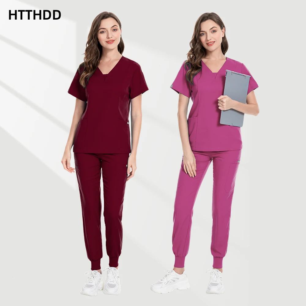 Medical Scrubs Sets Wholesale V-neck Top with Pockets Doctor Nurse Suit Scrubs Uniform Hospital Clinical Surgical Uniforms Woman
Medical Scrubs Sets Wholesale V-neck Top with Pockets Doctor Nurse Suit Scrubs Uniform Hospital Clinical Surgical Uniforms Woman