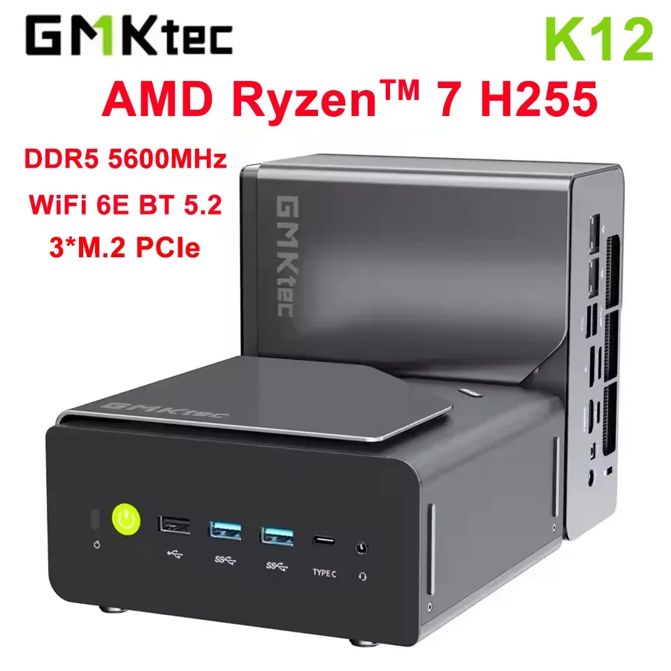 GMKtec NcuBox K12 MINI PC Ryzen 7 H255 DDR5 5600Mhz (Up to 64GB) PCIe4.0 Nvme SSD WIFI6E BT5.2 8K HD Mini PC Diy Gaming Computer
GMKtec NcuBox K12 MINI PC Ryzen 7 H255 DDR5 5600Mhz (Up to 64GB) PCIe4.0 Nvme SSD WIFI6E BT5.2 8K HD Mini PC Diy Gaming Computer
