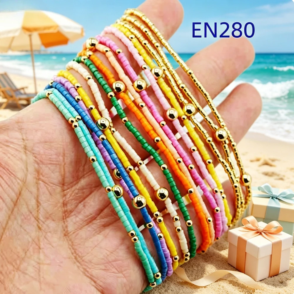 YEEVAA Boho Colorful Seed Bead Stackable Bracelet, Gold Plated Stretch Layered Bracelets Trendy Summer Preppy Jewelry for Women
YEEVAA Boho Colorful Seed Bead Stackable Bracelet, Gold Plated Stretch Layered Bracelets Trendy Summer Preppy Jewelry for Women