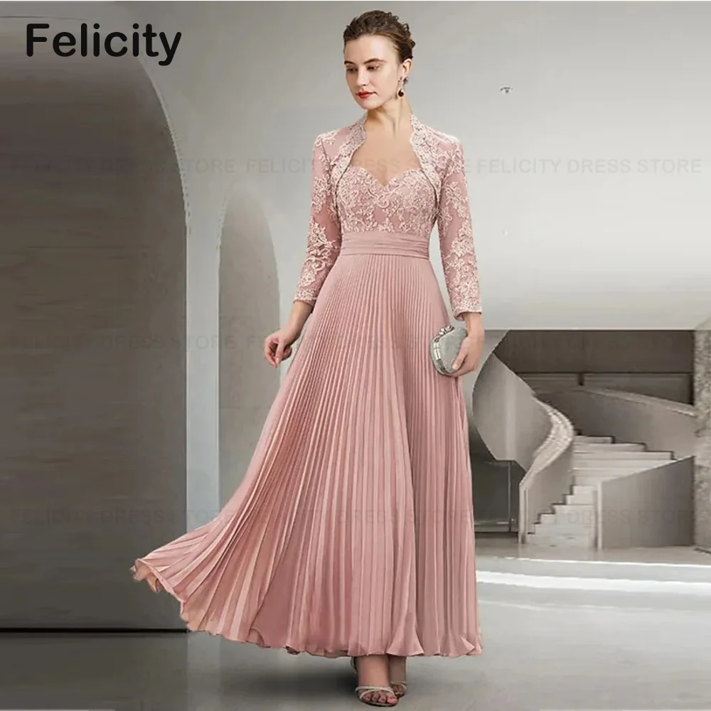 Two Piece A-Line Mother of the Bride Dress 2023 Elegant Sweetheart Ankle-Length Chiffon Lace Formal Wedding Guest Party Dresses
Two Piece A-Line Mother of the Bride Dress 2023 Elegant Sweetheart Ankle-Length Chiffon Lace Formal Wedding Guest Party Dresses
