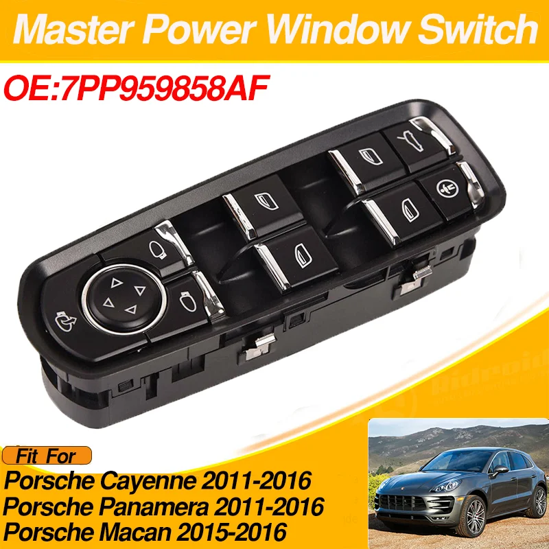 Кнопка переключения стеклоподъемника для Porsche Cayenne Panamera Porsche Macan 7PP959858AF
Кнопка переключения стеклоподъемника для Porsche Cayenne Panamera Porsche Macan 7PP959858AF