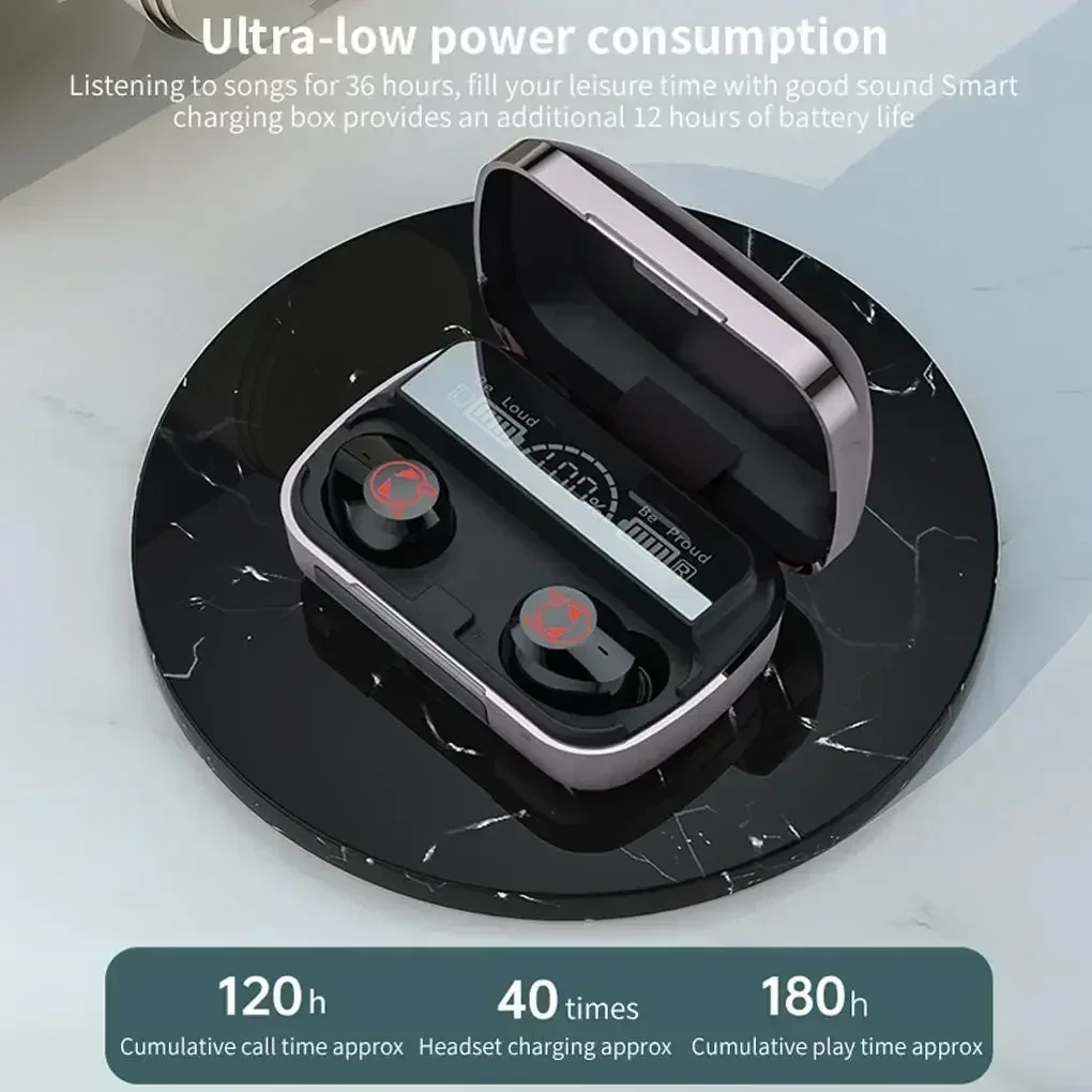 M23 Stereo Sports Waterproof 5.1 Earphones 1200mAh Charging Box Wireless Headphone Earbuds Headsets For Xiaomi TWS Bluetooth
M23 Stereo Sports Waterproof 5.1 Earphones 1200mAh Charging Box Wireless Headphone Earbuds Headsets For Xiaomi TWS Bluetooth