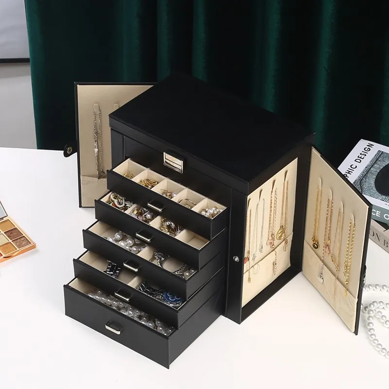 New 6-Layer Large-Capacity Jewelry Storage Box With European Style And Multi-Functional Display Box For Watches And Jewelry
New 6-Layer Large-Capacity Jewelry Storage Box With European Style And Multi-Functional Display Box For Watches And Jewelry
