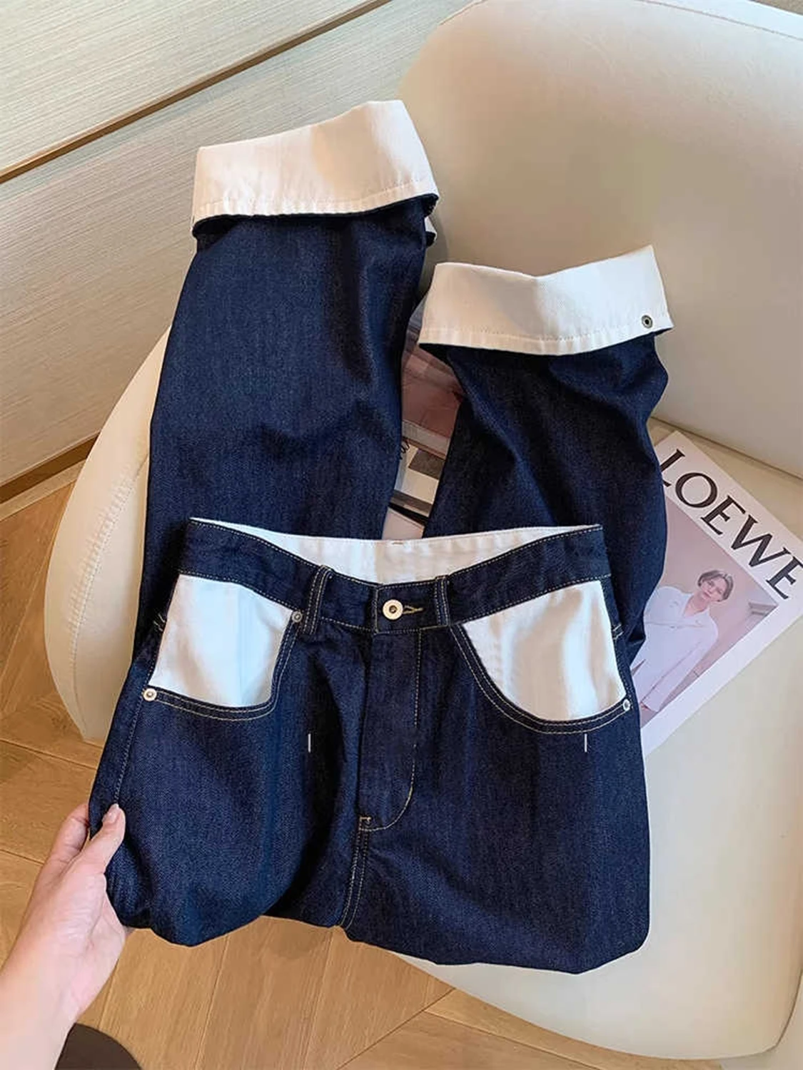 2025 новые модные прямые джинсы с высокой талией, женские осенние синие повседневные свободные широкие джинсы, брюки, джинсовые винтажные мешковатые брюки
2025 новые модные прямые джинсы с высокой талией, женские осенние синие повседневные свободные широкие джинсы, брюки, джинсовые винтажные мешковатые брюки