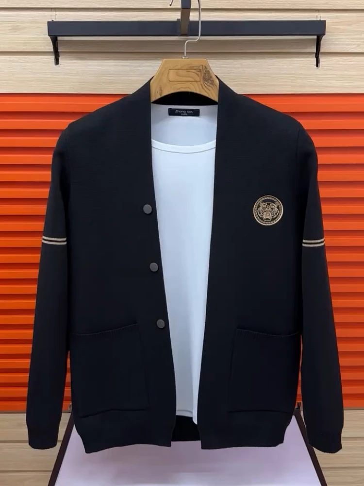 Sli Casual Men's Knitted Cardigan Spring Autumn Faionable Collared Outerwear Breathable Long Sve Polyester Fiber
Sli Casual Men's Knitted Cardigan Spring Autumn Faionable Collared Outerwear Breathable Long Sve Polyester Fiber