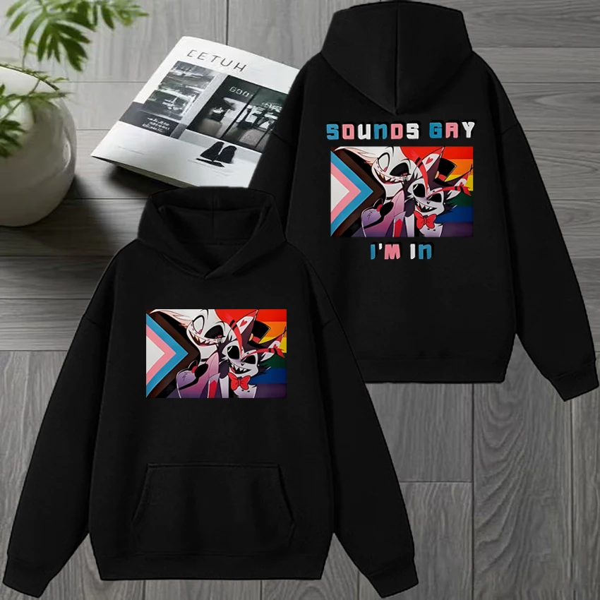 2026 New Hazbin Hotel sounds gay I’m in Double Sided Graphic Sweatshirt Men women harajuku Cartoon pullover Unisex Fleece Hoodie
2026 New Hazbin Hotel sounds gay I’m in Double Sided Graphic Sweatshirt Men women harajuku Cartoon pullover Unisex Fleece Hoodie