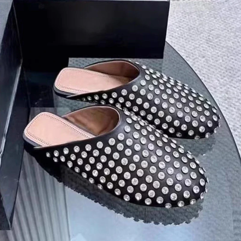 Summer New Plus Size Women's SlippersBaotou Rhinestone Semi-slippers Casual Fashion Comfortable Sandals Zapatos De Mujer
Summer New Plus Size Women's SlippersBaotou Rhinestone Semi-slippers Casual Fashion Comfortable Sandals Zapatos De Mujer