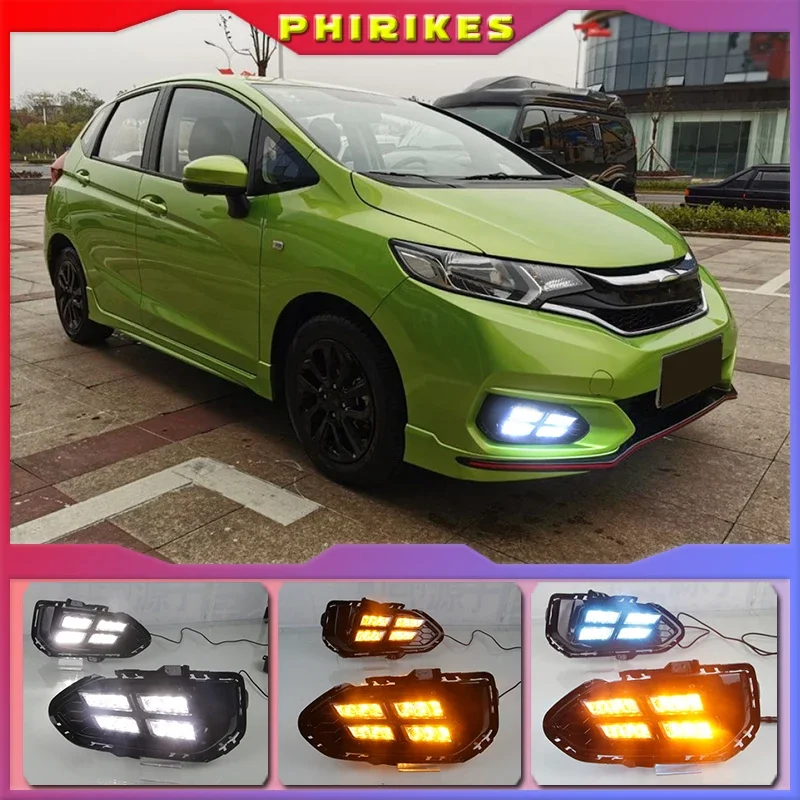 1 Set LED Car DRL Daytime Running Lights With Turn Yellow Signal 12V ABS Fog Light For Honda JAZZ Fit 2017 2018 2019
1 Set LED Car DRL Daytime Running Lights With Turn Yellow Signal 12V ABS Fog Light For Honda JAZZ Fit 2017 2018 2019