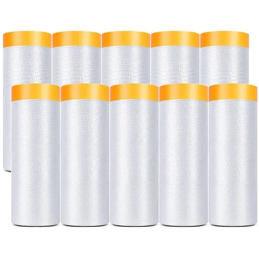 Пленка маскировочная пластиковая с клейкой лентой, 10 рулонов, лучшая автомобильная пленка для защиты и укрытия, рулон защитной клейкой пленки для покраски и укрытия поверхностей
Пленка маскировочная пластиковая с клейкой лентой, 10 рулонов, лучшая автомобильная пленка для защиты и укрытия, рулон защитной клейкой пленки для покраски и укрытия поверхностей