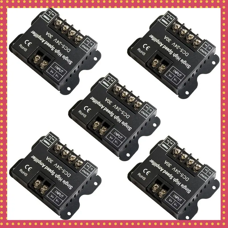 B74A 5X LED Strip Amplifier 30A DC5V -24V Single High Speed Amplifier For Single Colour LED Strip Power Repeater Controller
B74A 5X LED Strip Amplifier 30A DC5V -24V Single High Speed Amplifier For Single Colour LED Strip Power Repeater Controller