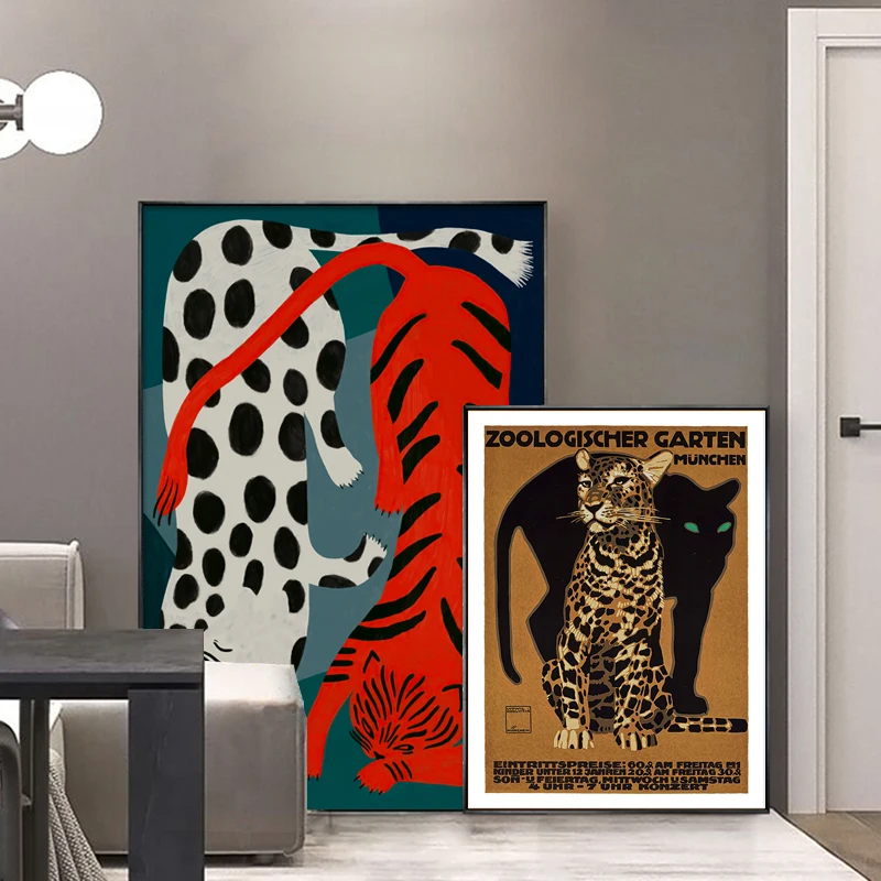 Vintage Tiger Leopard Decorative Boho Wall Posters and Prints Retro Canvas Painting Art Retro Home Living Room Decoration Luxury
Vintage Tiger Leopard Decorative Boho Wall Posters and Prints Retro Canvas Painting Art Retro Home Living Room Decoration Luxury