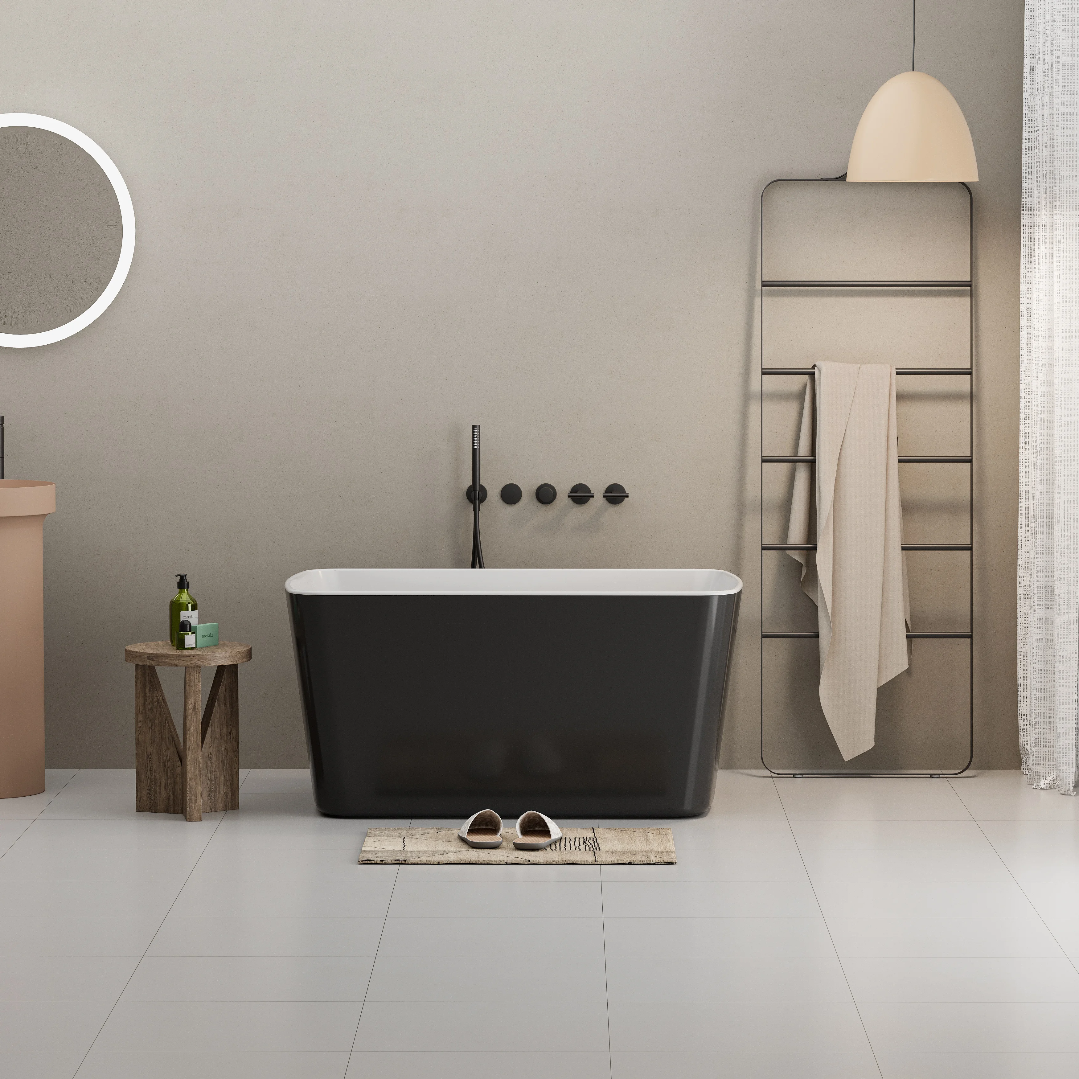 49'' Acrylic Freestanding Soaking Bathtub, Square-shape Japanese Soaking Hot Tub with Chrome Overflow and Drain
49'' Acrylic Freestanding Soaking Bathtub, Square-shape Japanese Soaking Hot Tub with Chrome Overflow and Drain