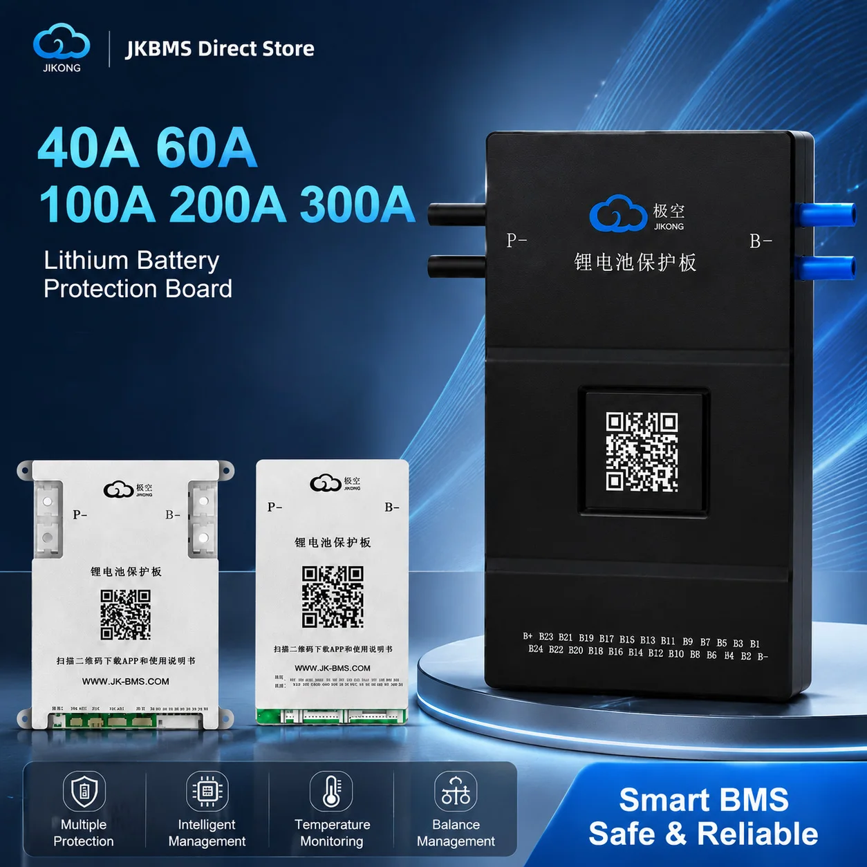 JIKONG JKBMS Smart Active BMS 8S-24S Li-ion LiFePO4 LTO 0.4A-2A Balancer 80A-300A
JIKONG JKBMS Smart Active BMS 8S-24S Li-ion LiFePO4 LTO 0.4A-2A Balancer 80A-300A