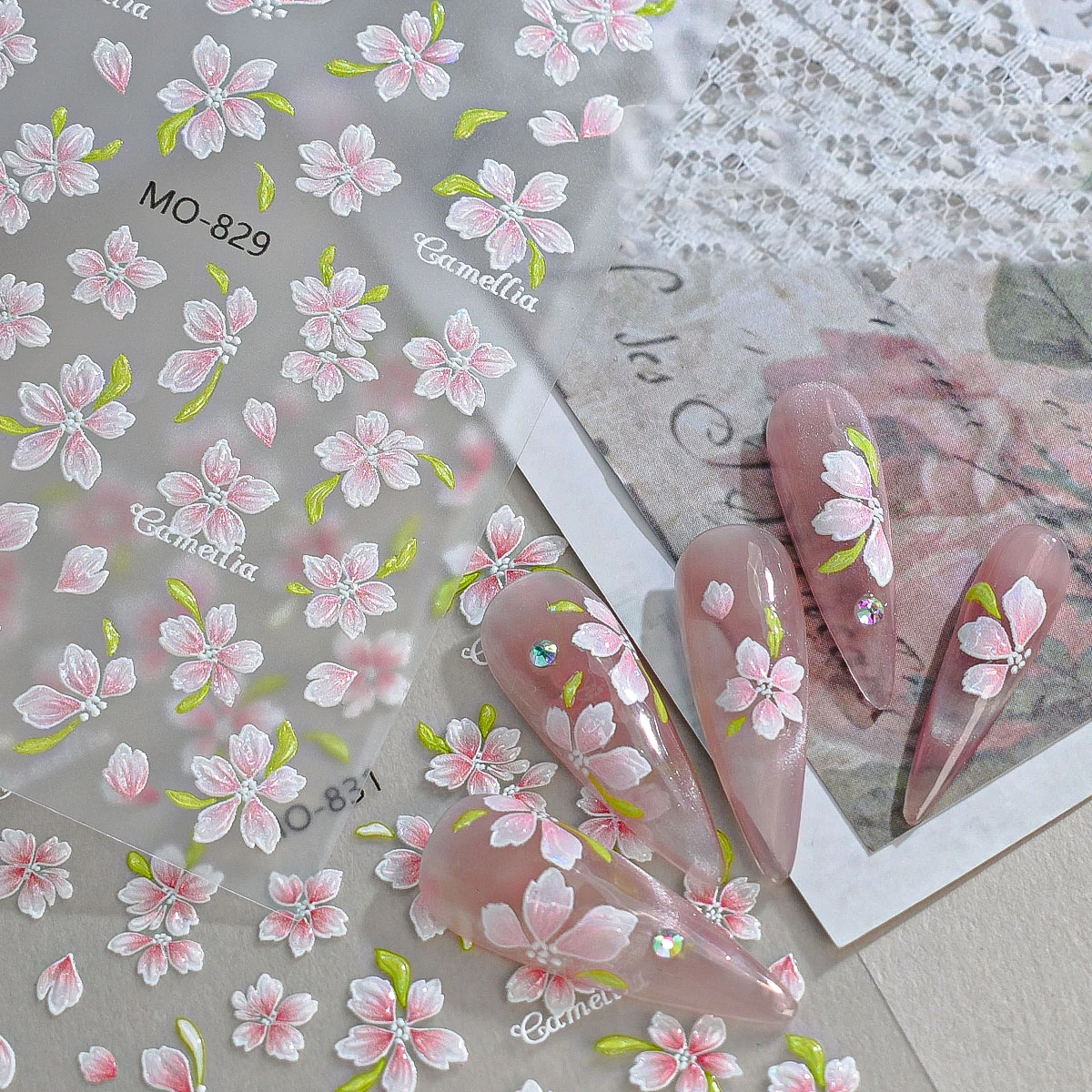 3pcs 5d Emboss Nail Art Decals Spring Summer Pink Camellia Flowers Self-Adhesive Nails Art Stickers Nails Art Decorations
3pcs 5d Emboss Nail Art Decals Spring Summer Pink Camellia Flowers Self-Adhesive Nails Art Stickers Nails Art Decorations