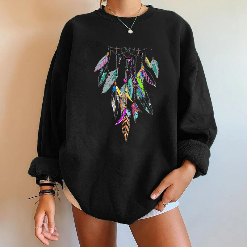 Seeyoushy Harajuku Vintage Feather Print Women Sweatshirts Pullovers Fall Sweetshirts Sweatshirts Drop Shoulder Tops Y2K Clothes
Seeyoushy Harajuku Vintage Feather Print Women Sweatshirts Pullovers Fall Sweetshirts Sweatshirts Drop Shoulder Tops Y2K Clothes